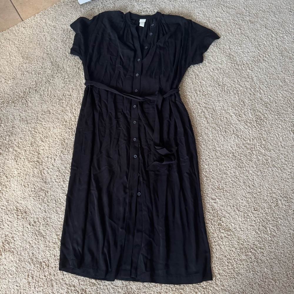 H&M Black Button-Down Dress
